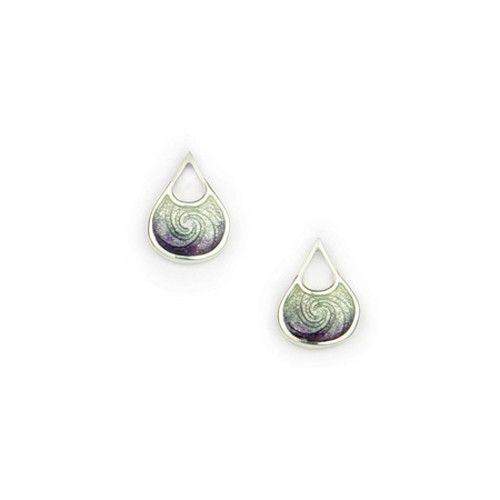 Silver and Enamel Air Stud Earrings (3 colours) EE422-Ogham Jewellery
