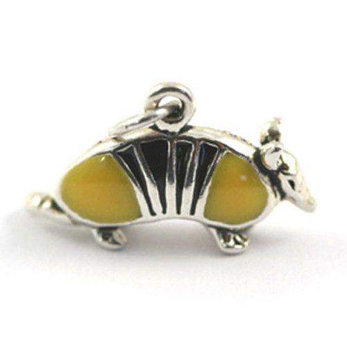 Silver and Enamel Armadillo Charm-Ogham Jewellery