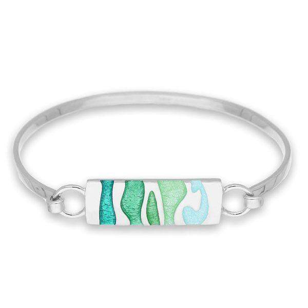 Silver and Enamel Bangle EBG30-Ogham Jewellery