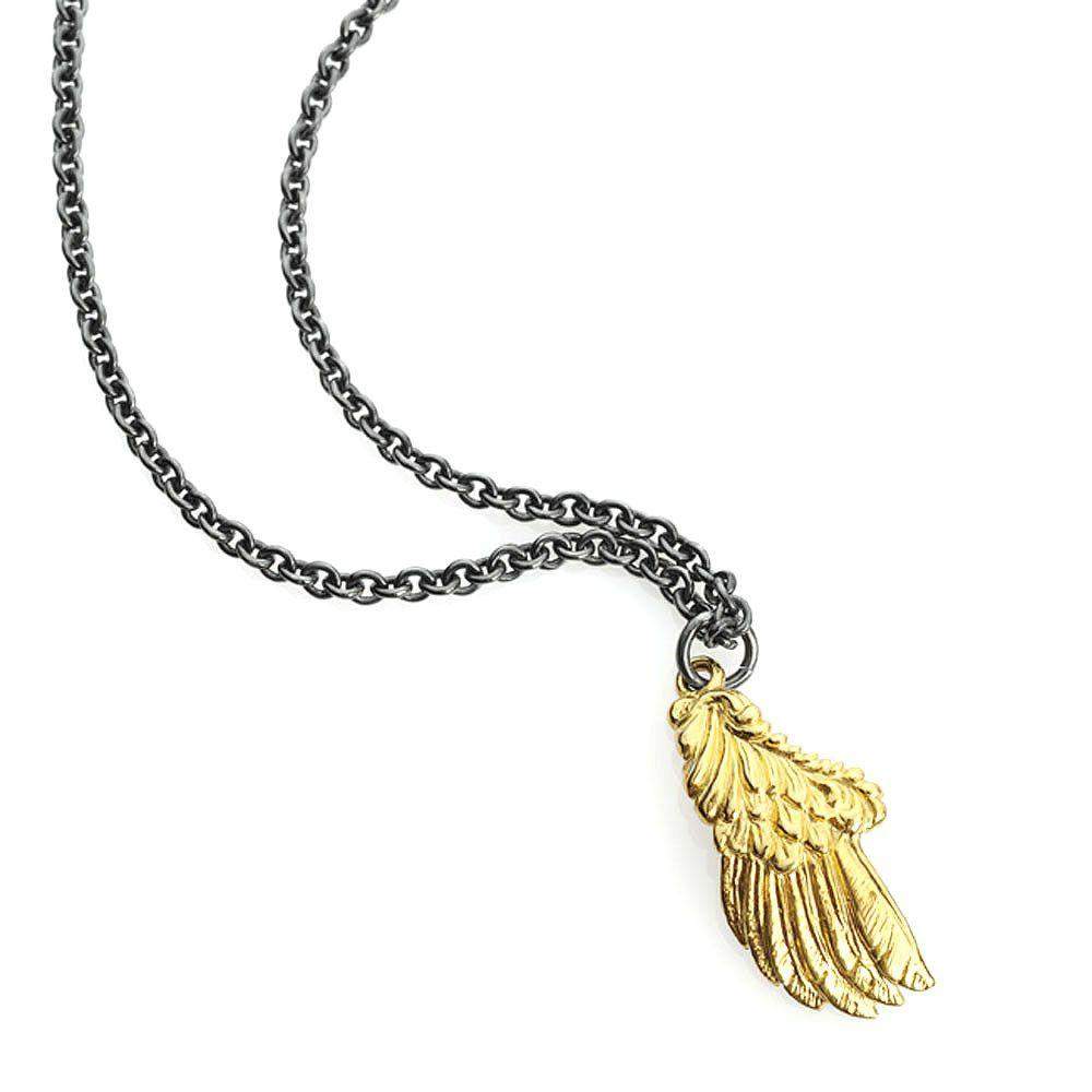 Silver And Gold Vermeil Angel Wing Mens Pendant-Ogham Jewellery