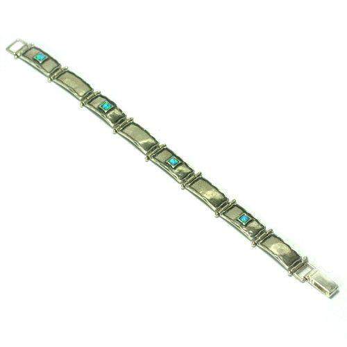 Silver Bracelet With Onyx or Opaline-Ogham Jewellery