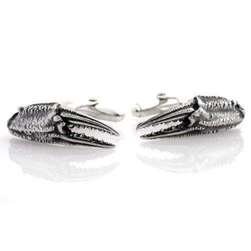 Silver Crab Claw Cufflinks-Ogham Jewellery