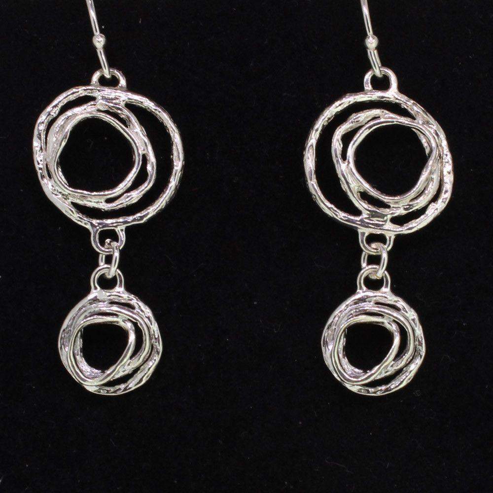 Silver Drop Earrings EW5407A-Ogham Jewellery