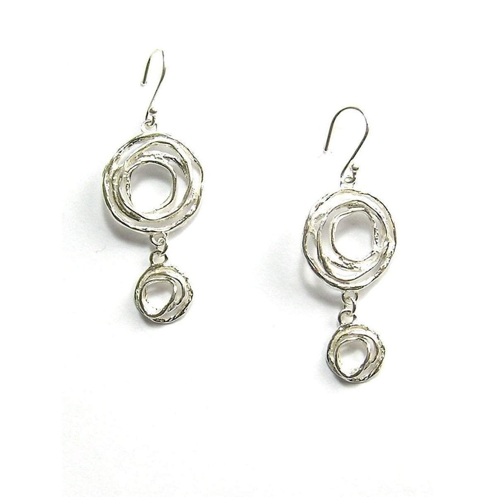 Silver Drop Earrings EW5407A-Ogham Jewellery