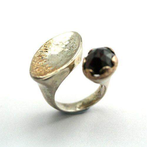 Silver & Gold Designer Ring apg61-Ogham Jewellery