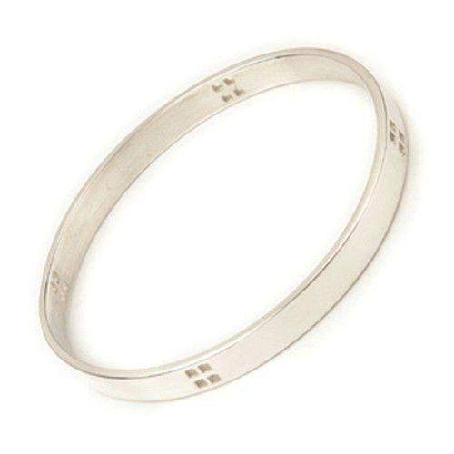 Silver Mackintosh Bangle - BG68-Ogham Jewellery