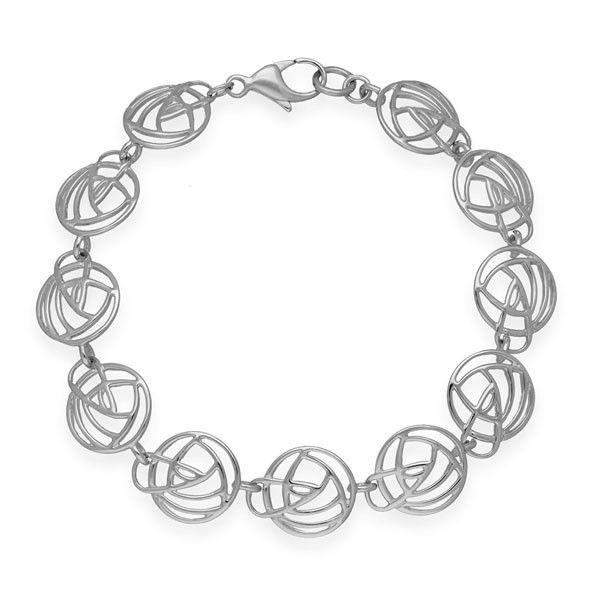 Silver Mackintosh Bracelet - BL242-Ogham Jewellery