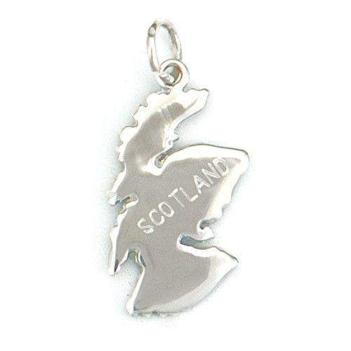 Silver Map of Scotland Charm C32-Ogham Jewellery