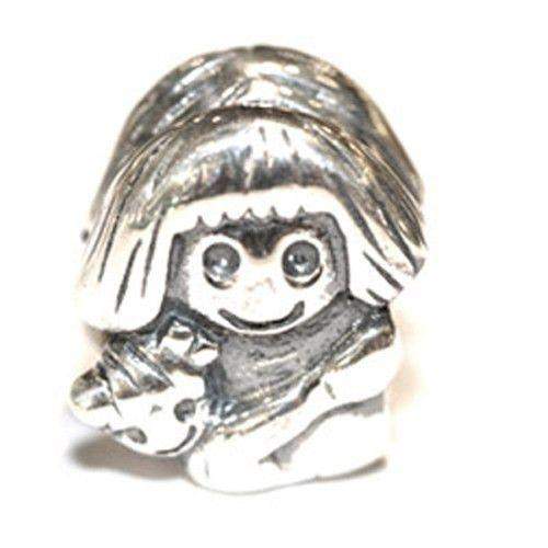 Silver Mum &amp; Child Bead charm-Ogham Jewellery