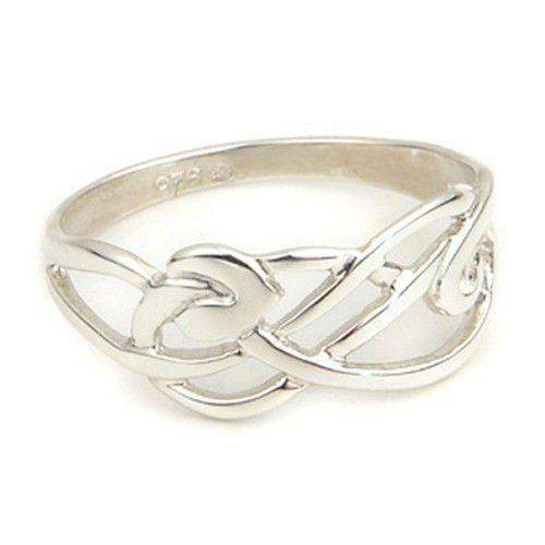 Silver or Gold Celtic Knot Ring - Ortak R100-Ogham Jewellery