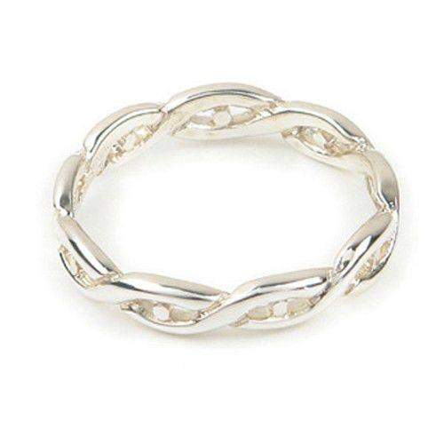 Silver or Gold Celtic Knotwork Ring - Ortak R153-Ogham Jewellery
