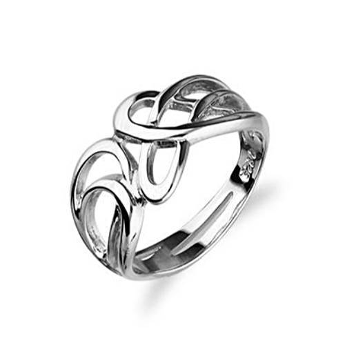 Silver or Gold Celtic Ring - Ortak R102 - Size J-Q-Ogham Jewellery
