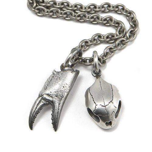 Skull & Claw Silver Designer Necklace-Ogham Jewellery