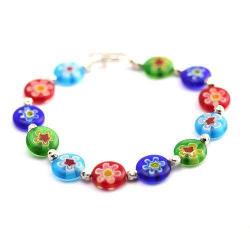 Sterling Silver And Murrano Glass Bracelet -BRAC 11-Ogham Jewellery