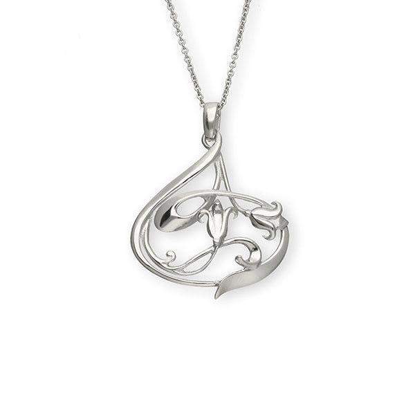 Sterling Silver Art Nouveau Pendant - P177-Ogham Jewellery