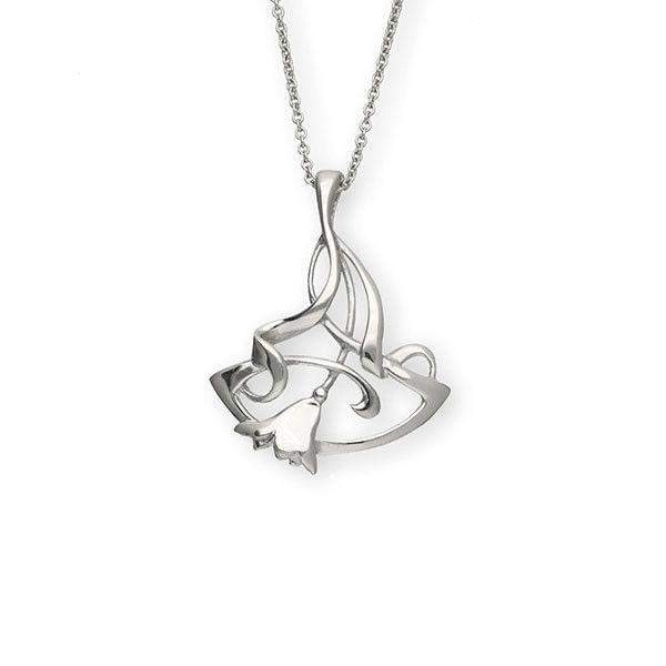 Sterling Silver Art Nouveau Pendant - P179-Ogham Jewellery