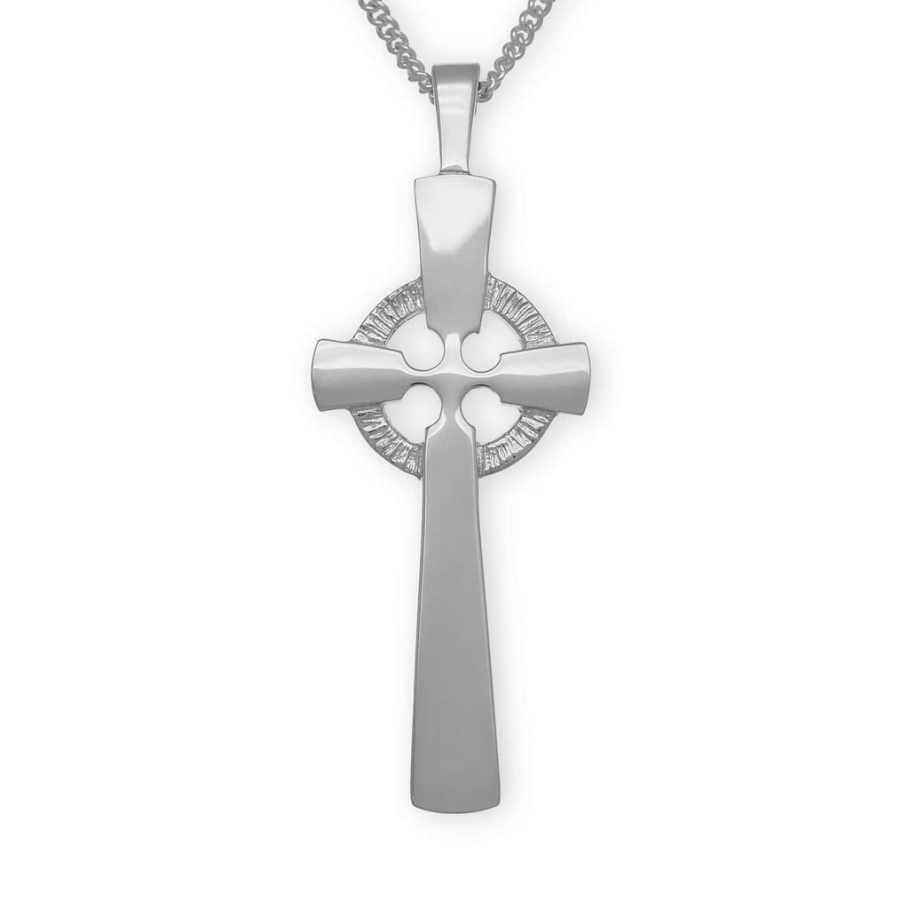 Amazon.com: Sterling Silver Celtic Cross Trinity Knot Weave Pendant Necklace,  18