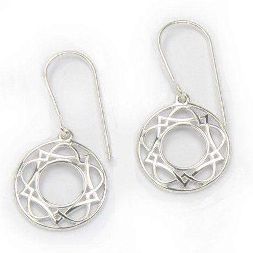 Sterling Silver Celtic Drop Earrings - E1634-ORT-Ogham Jewellery