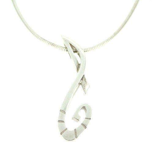 Sterling Silver Designer Pendant- 'Music'-Par10-Ogham Jewellery