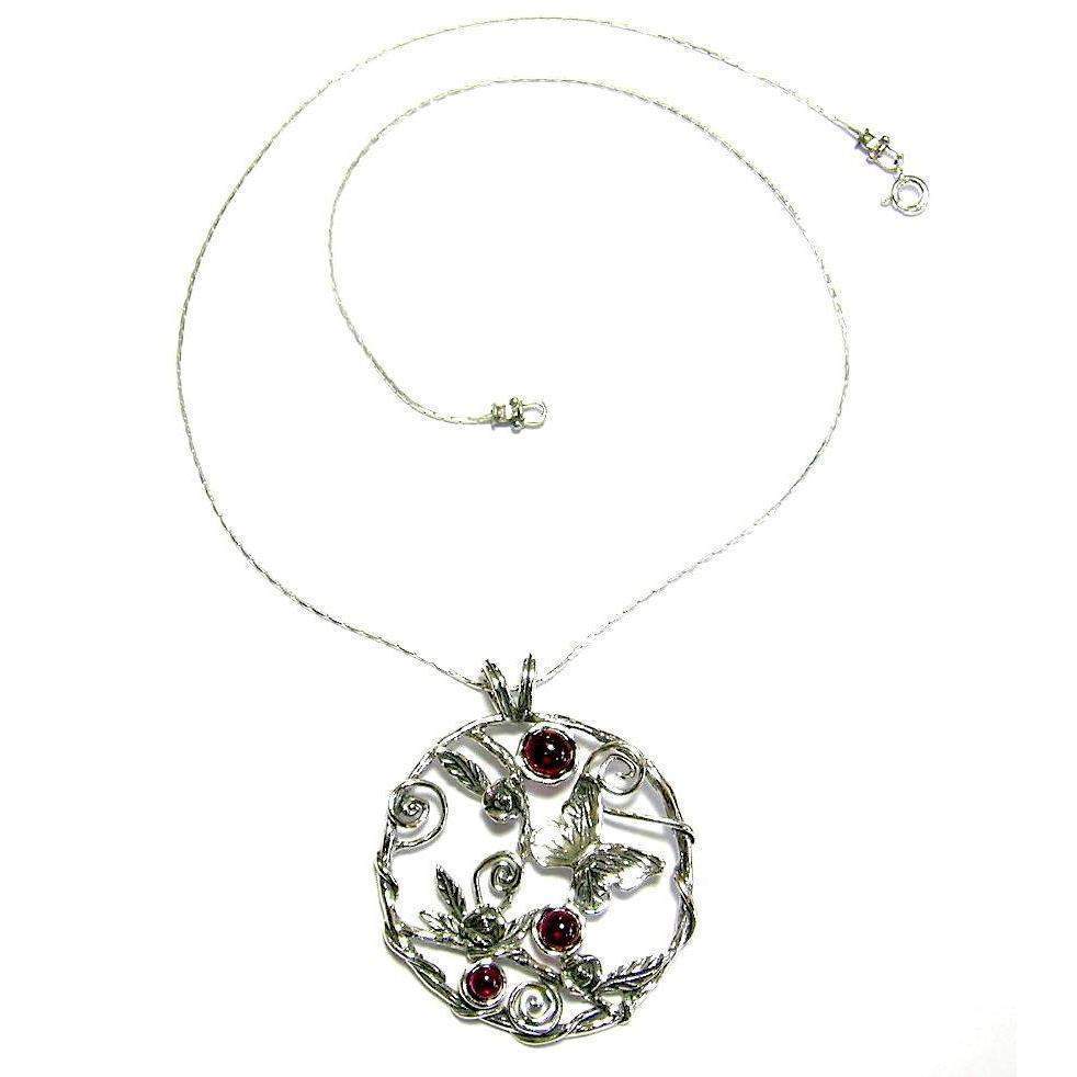 Sterling Silver &amp; Gemstone Pendant - N6549-Ogham Jewellery