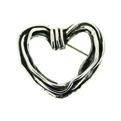 Sterling Silver Heart Brooch P29-Ogham Jewellery
