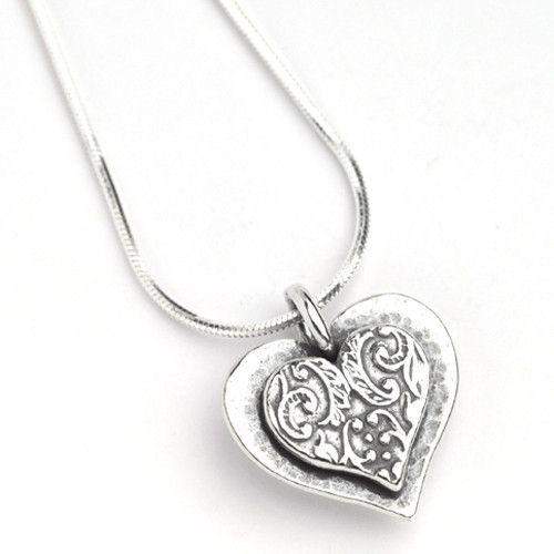 Sterling Silver Heart Pendant - ASN953-Ogham Jewellery