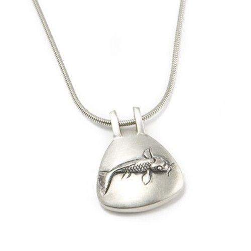 Sterling Silver Japanese Fish Pendant-Ogham Jewellery