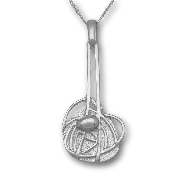 Sterling Silver Mackintosh Pendant - P529-Ogham Jewellery