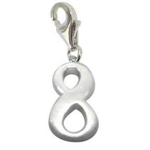 Sterling Silver Number 8 Charm-Ogham Jewellery