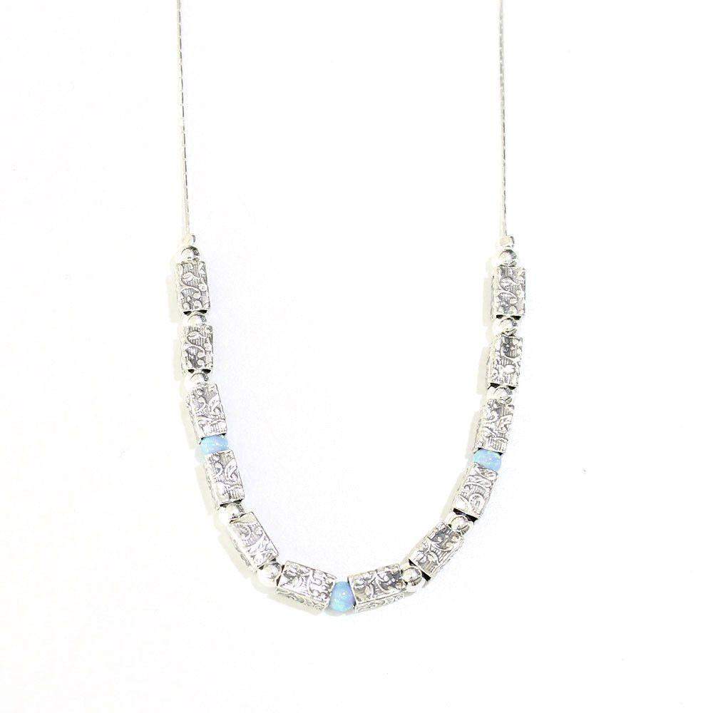 Sterling Silver & Opaline Necklace - ND100-Ogham Jewellery