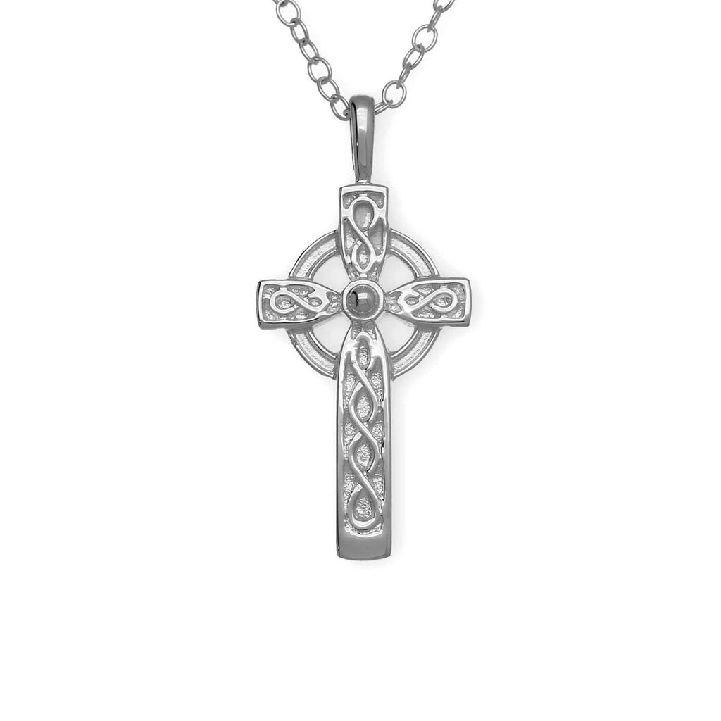 Celtic Cross - Handmade and recycled silver Christian necklace