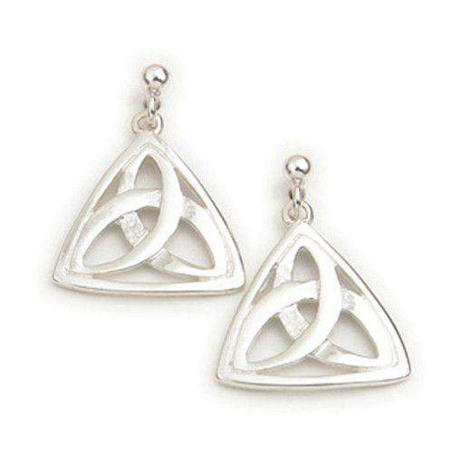 Sterling Silver or 9ct Gold Celtic Earrings - E514-Ogham Jewellery