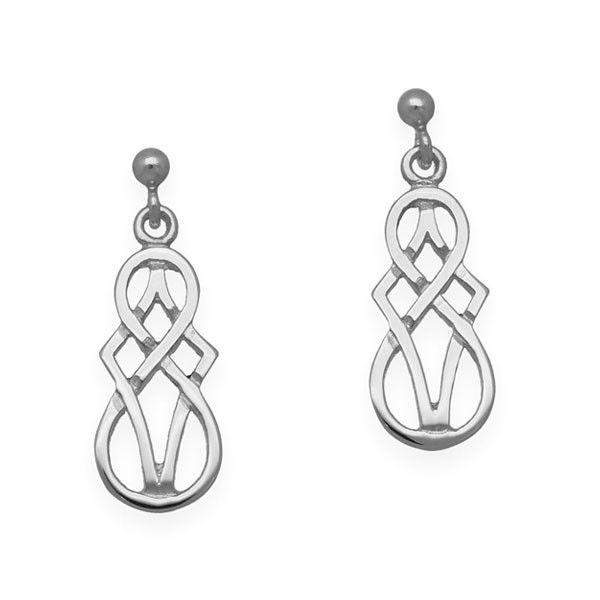 Sterling Silver Or 9ct Gold Celtic Earrings - E97-Ogham Jewellery