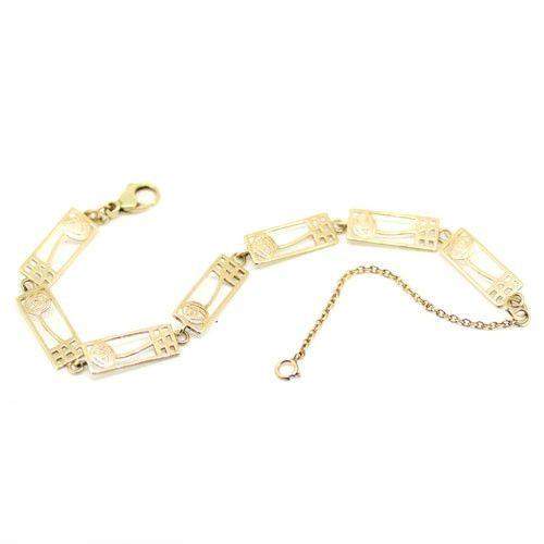 Sterling Silver or 9ct Gold Mackintosh Bracelet -BL239 ORT-Ogham Jewellery