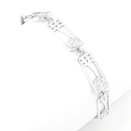 Sterling Silver or 9ct Gold Mackintosh Bracelet -BL239 ORT-Ogham Jewellery