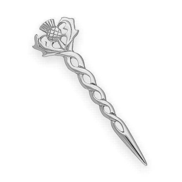 Sterling Silver or 9ct Gold Thistle Brooch - B105 ORT-Ogham Jewellery