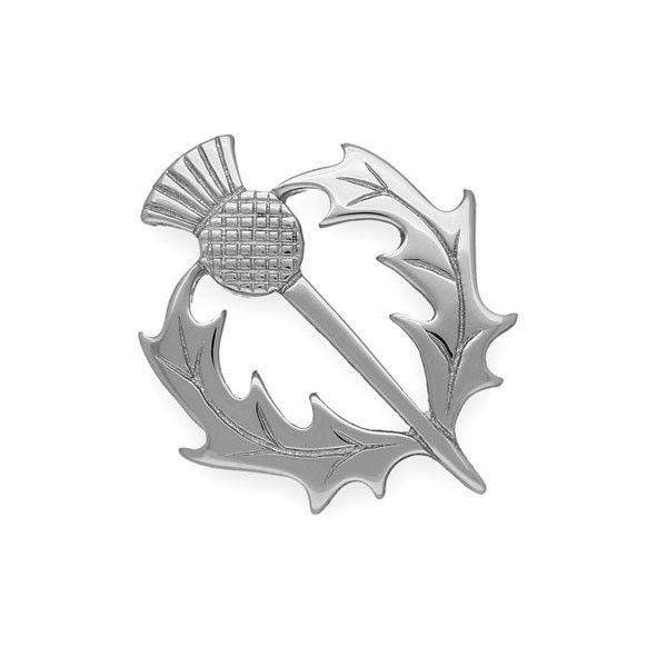 Sterling Silver or 9ct Gold Thistle Brooch - B38 ORT-Ogham Jewellery