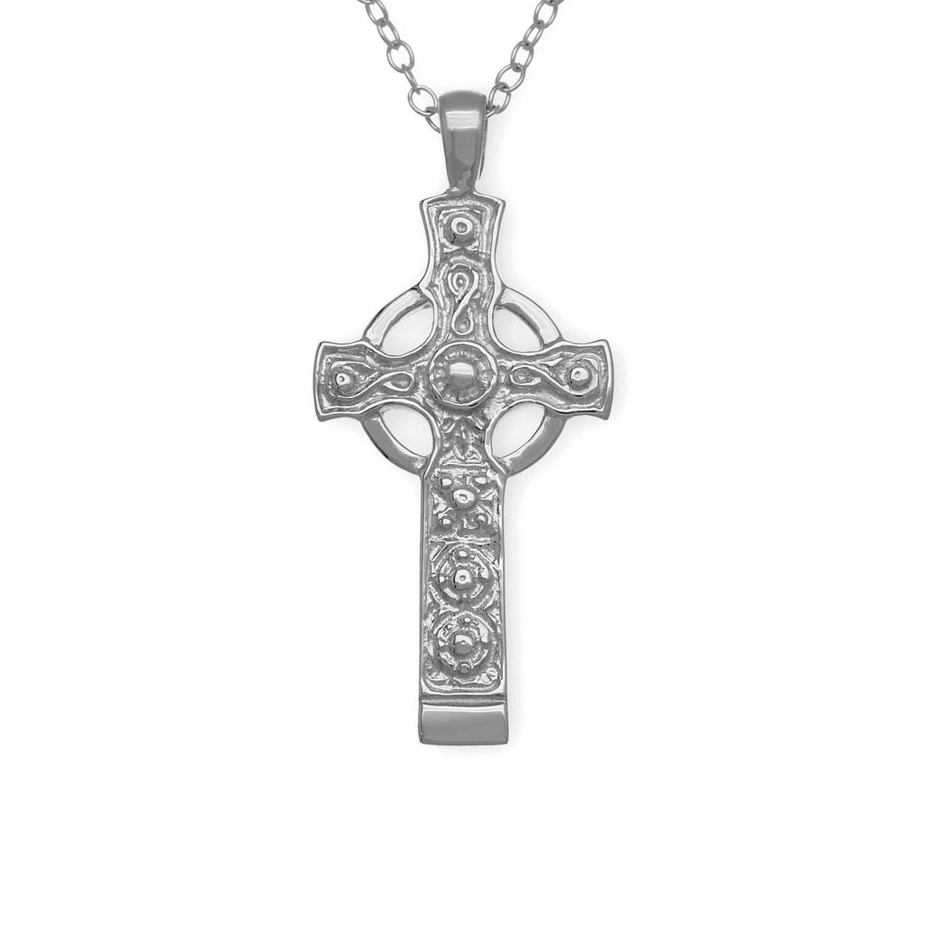 Sterling Silver or Gold Celtic Cross- P169 ORT-Ogham Jewellery