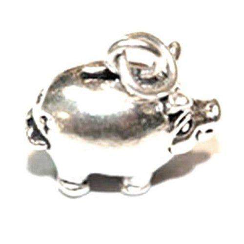 Sterling Silver Piggy Bank Charm-Ogham Jewellery