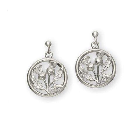 Sterling Silver Thistle Earrings E27 Ogham Jewellery
