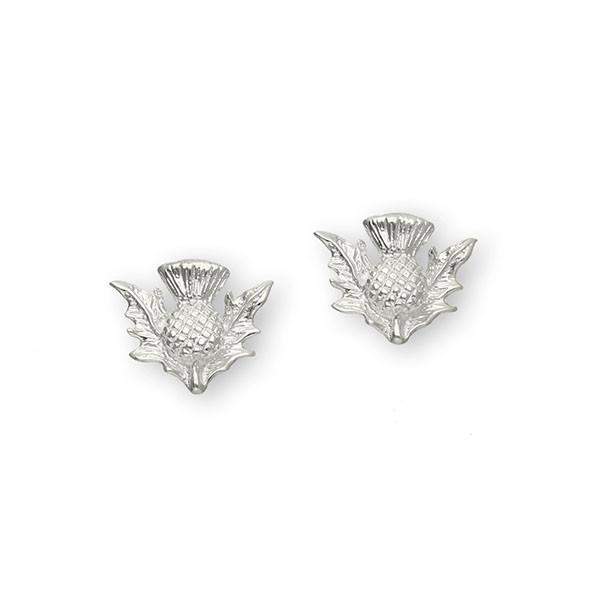 Sterling Silver Thistle Earrings - E37-Ogham Jewellery