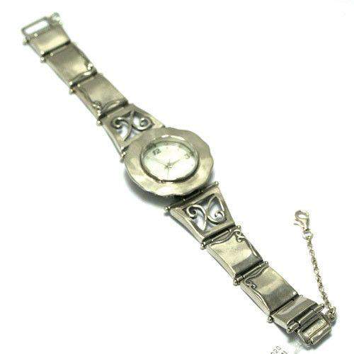 Sterling Silver Watch with Scroll Details W2936-Ogham Jewellery
