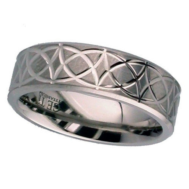 Titanium Celtic Knot Wedding Ring  T011