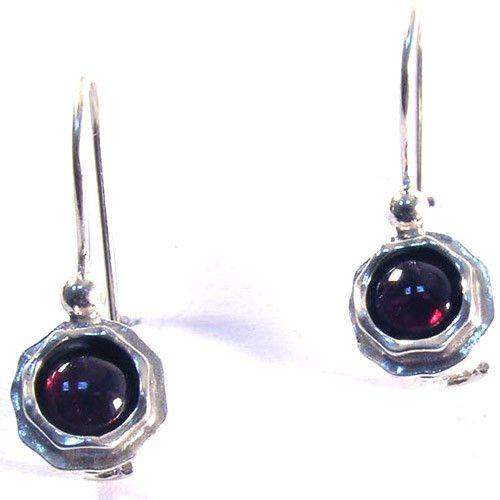 Tamir Zuman Silver And Onyx Earrings - E2543-Ogham Jewellery