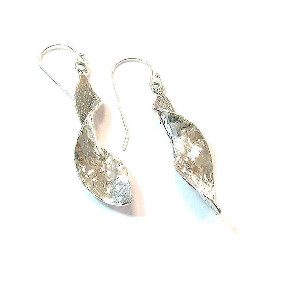 Tamir Zuman Silver Drop Earrings E9106-Ogham Jewellery