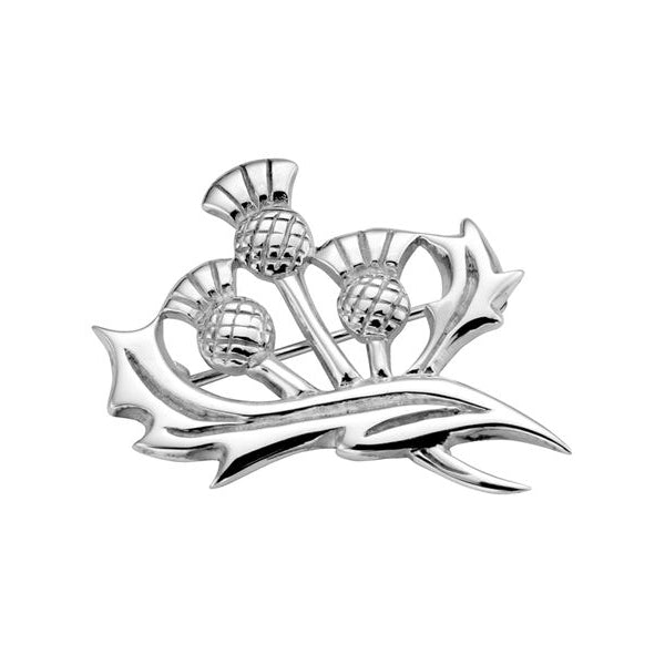 Shira Scottish Three Crown Thistle Brooch - TH007