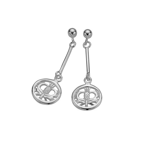 Kilry Scottish Thistle Drop Earrings - TH027