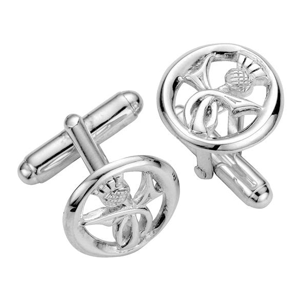 Kildonan Scottish Thistle Cufflinks - TH036CL Celtic Art