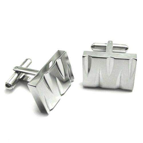 Titanium Grooved Cufflinks-Ogham Jewellery