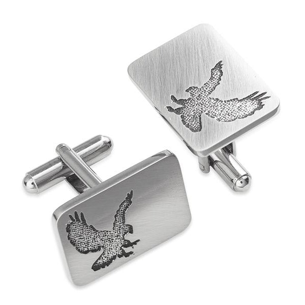 Osprey Silhouette Pewter Cufflinks - TRCL509 Celtic Art